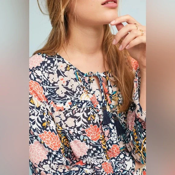 Maeve Begonia Peasant Top - Picture 4 of 7